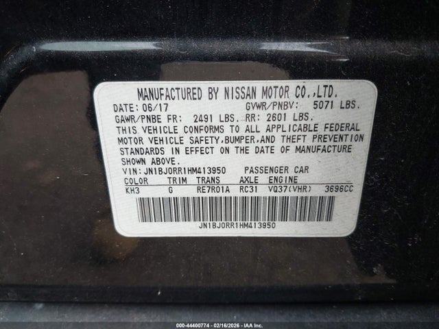 Aukcja sprzedaży 2017 Infiniti Qx50, vin: JN1BJ0RR1HM413950, numer aukcji: 44400774