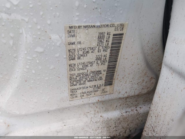 1N6AA1F30JN528132 Nissan Titan Xd S Gas
