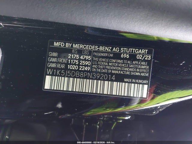 W1K5J5DB8PN392014 Mercedes-Benz Amg Cla 45 4matic