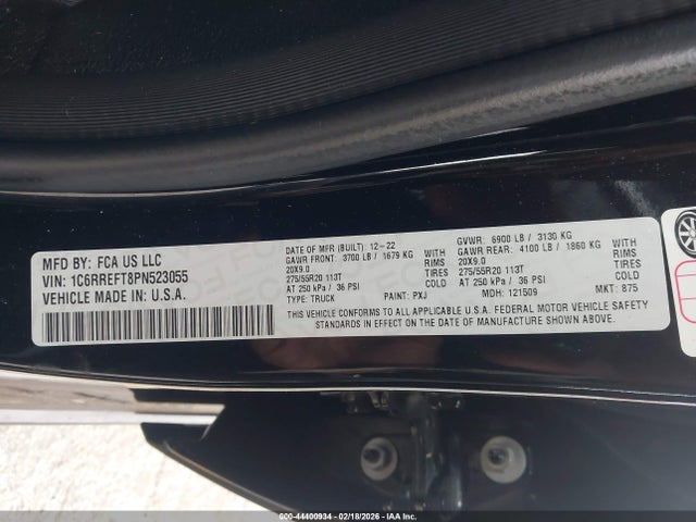 Продаж на аукціоні авто 2023 Ram 1500 Big Horn  4x2 5'7 Box, vin: 1C6RREFT8PN523055, номер лоту: 44400934