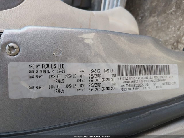 Продаж на аукціоні авто 2019 Dodge Grand Caravan Se, vin: 2C4RDGBG2KR808504, номер лоту: 44400954