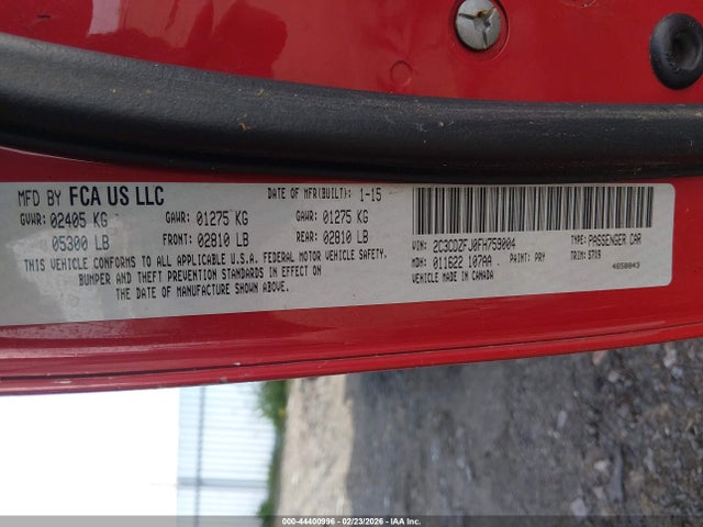 Dodge Challenger R/t Scat Pack 2015 2C3CDZFJ0FH759004 Image 9