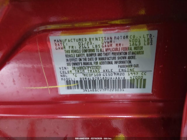 Nissan Sentra Sv Xtronic Cvt 2023 3N1AB8CV7PY223031 Image 9