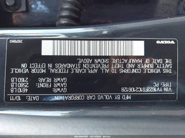 2012 VOLVO S60 YV1622FS1C2106128 Photo 8