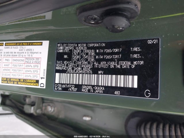 Toyota 4runner Trail Special Edition 2021 JTEBU5JR2M5907876 Image 9