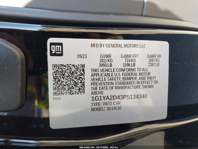 2023 CHEVROLET CORVETTE STINGRAY 1G1YA2D43P5134340 Photo 8