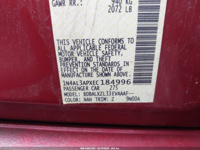 2014 NISSAN ALTIMA 1N4AL3APXEC184996 Photo 8