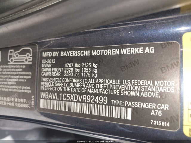 Продаж на аукціоні авто 2013 Bmw X1 Xdrive28i, vin: WBAVL1C5XDVR92499, номер лоту: 44401280