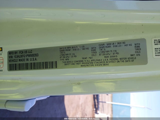1C4HJXFG1PW600353 Jeep Wrangler Rubicon