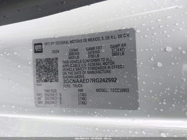 Chevrolet Silverado 1500 2wd Long Bed Wt 2024 3GCNAAED7RG242992 Image 9