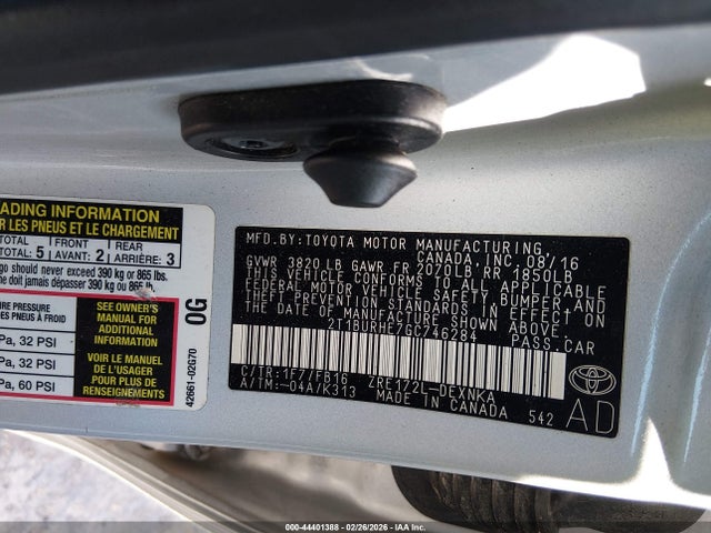 Toyota COROLLA LE 2016 2T1BURHE7GC746284 Image 9