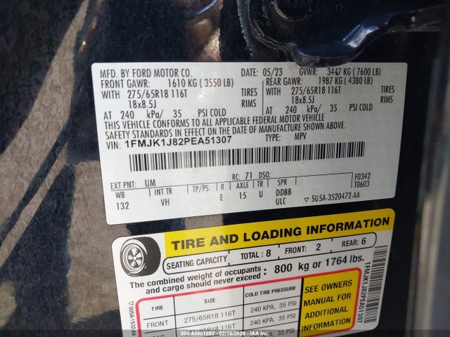 1FMJK1J82PEA51307 Ford Expedition Xlt Max