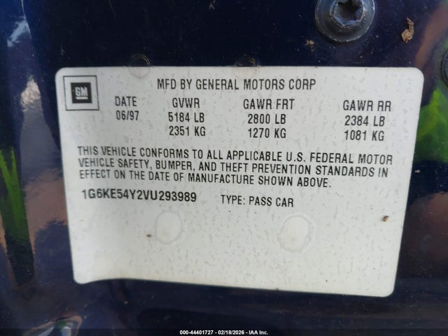 1997 CADILLAC DEVILLE 1G6KE54Y2VU293989 Photo 8