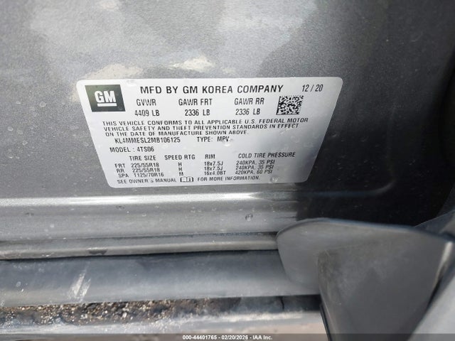Aukcja sprzedaży 2021 Buick Encore Gx Awd Select, vin: KL4MMESL2MB106125, numer aukcji: 44401765