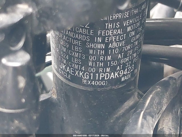 2023 KAWASAKI EX400 JKAEXKG11PDAK9423 Photo 9