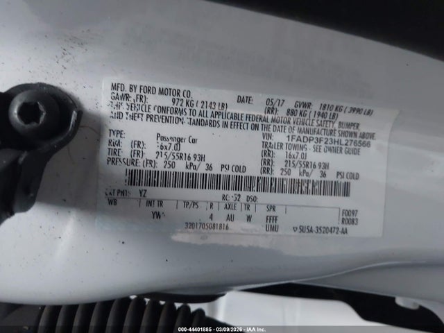 1FADP3F23HL276566 Ford FOCUS SE