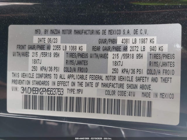Продаж на аукціоні авто 2023 Mazda Cx-30 2.5 S Select, vin: 3MVDMBBM2PM563753, номер лоту: 44401958