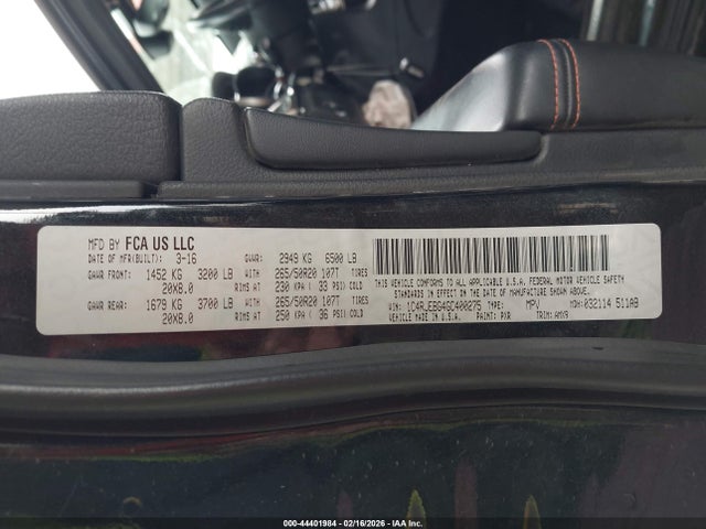 2016 JEEP GRAND CHEROKEE 1C4RJEBG4GC400275 Photo 8