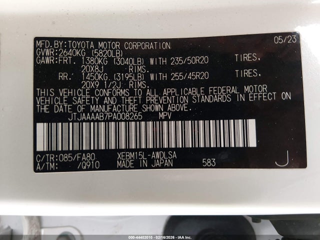 Продажа на аукционе авто 2023 Lexus Rz 450e Luxury, vin: JTJAAAAB7PA008265, номер лота: 44402010