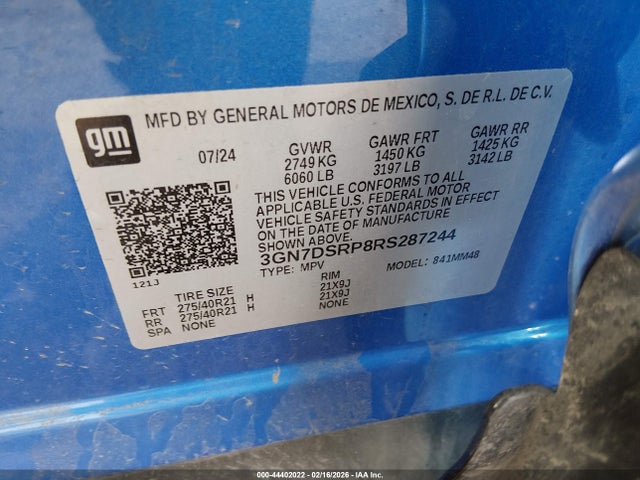 3GN7DSRP8RS287244 Chevrolet Equinox Ev Rs