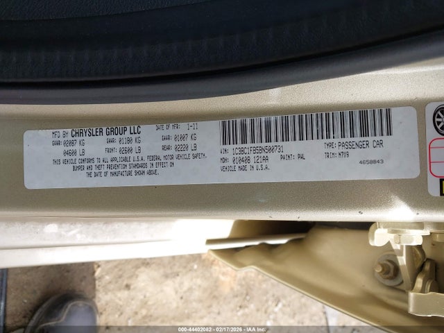 Aukcja sprzedaży 2011 Chrysler 200 Touring, vin: 1C3BC1FB5BN500731, numer aukcji: 44402082