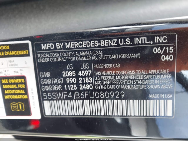 2015 MERCEDES-BENZ C 300 55SWF4JB6FU080929 Photo 8