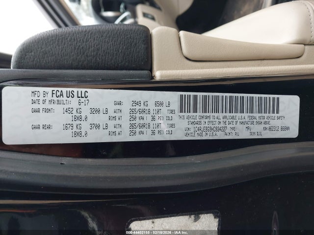 2017 JEEP GRAND CHEROKEE 1C4RJEBG9HC934227 Photo 8