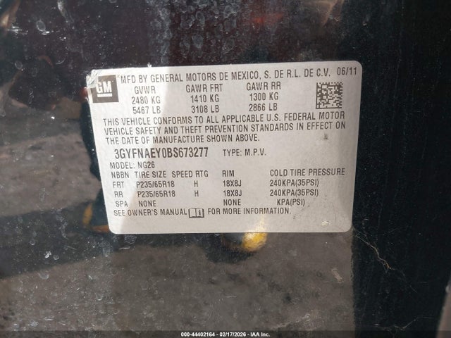 2011 CADILLAC SRX 3GYFNAEY0BS673277 Photo 8