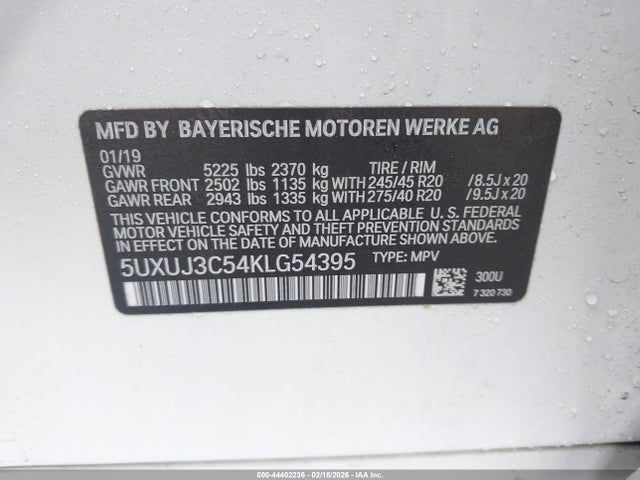 2019 BMW X4 5UXUJ3C54KLG54395 Photo 8