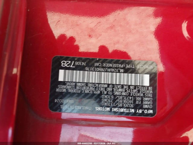 2024 MITSUBISHI MIRAGE ML32AUHJ7RH013176 Photo 8