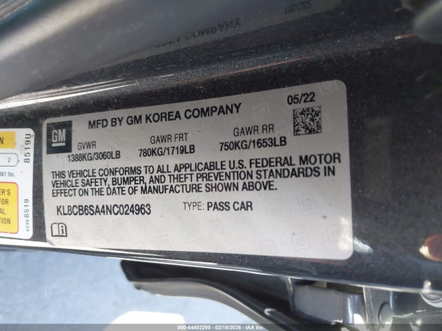 Chevrolet Spark Fwd Ls Automatic 2022 KL8CB6SA4NC024963 Image 9