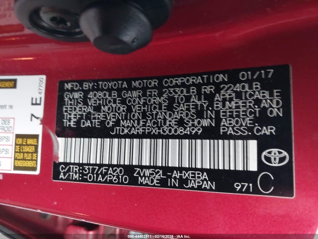 JTDKARFPXH3008499 Toyota Prius Prime Plus