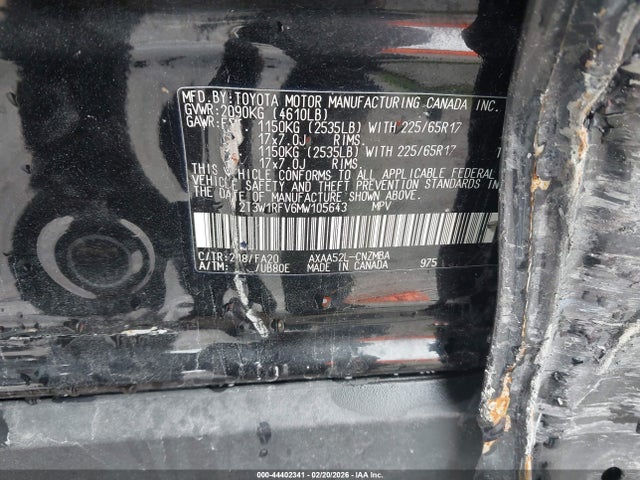 Toyota Rav4 Xle 2021 2T3W1RFV6MW105643 Image 9