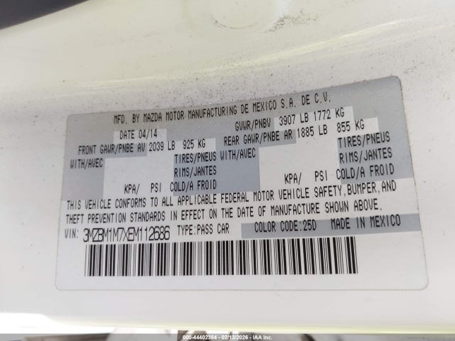 3MZBM1M7XEM112686 Mazda Mazda3 I Grand Touring