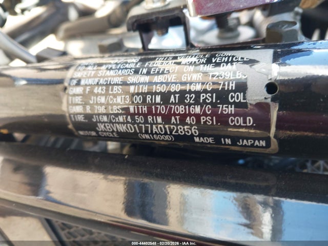 2007 KAWASAKI VN1600 JKBVNKD177A012856 Photo 9