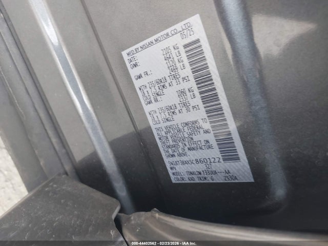 Продаж на аукціоні авто 2025 Nissan Rogue Sv Fwd, vin: 5N1BT3BAXSC860122, номер лоту: 44402562