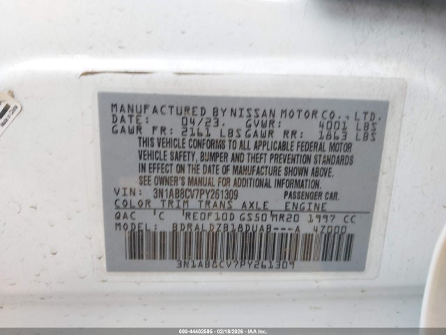 Nissan Sentra Sv Xtronic Cvt 2023 3N1AB8CV7PY261309 Image 9