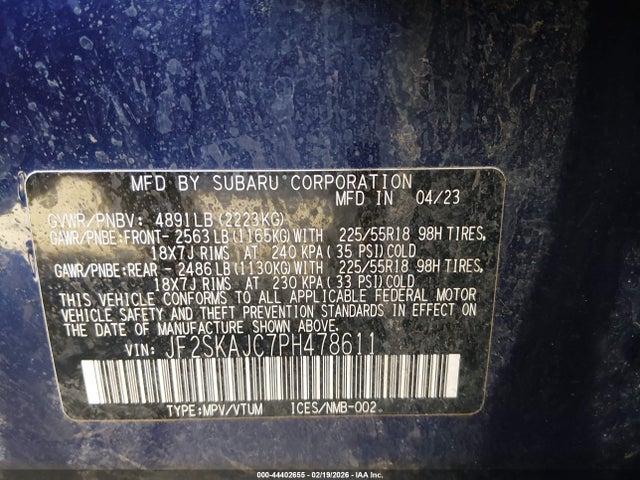 Subaru Forester Sport 2023 JF2SKAJC7PH478611 Image 9