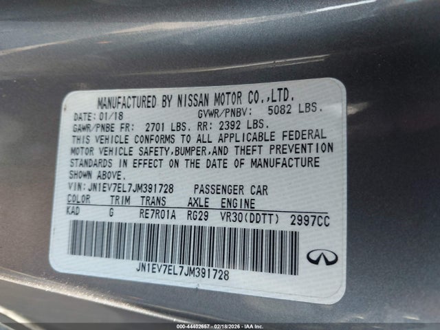 2018 INFINITI Q60 JN1EV7EL7JM391728 Photo 8