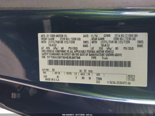 Ford F-350 Xl 2017 1FT8W3BT6HEB28798 Image 9