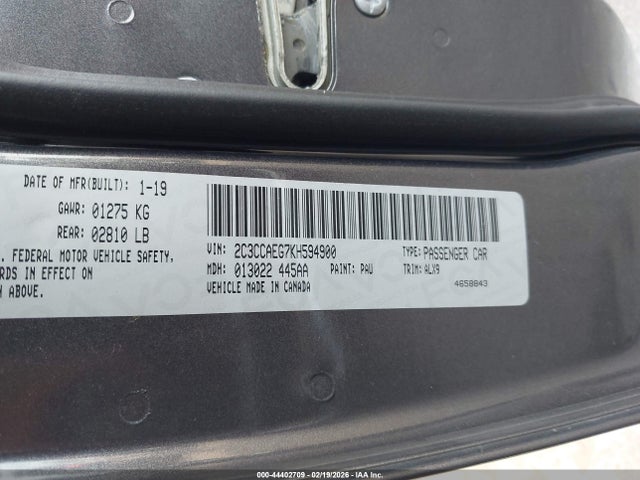 2019 CHRYSLER 300 2C3CCAEG7KH594900 Photo 8