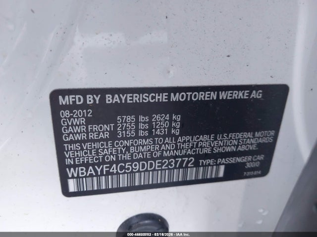 Aukcja sprzedaży 2013 Bmw 740li Xdrive, vin: WBAYF4C59DDE23772, numer aukcji: 44402752