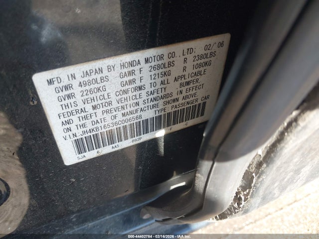 Продажа на аукционе авто 2006 Acura Rl 3.5, vin: JH4KB16536C006568, номер лота: 44402784