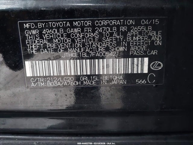 Lexus GS 350 2015 JTHCE1BL7FA005421 Image 9