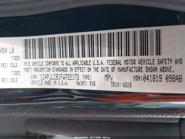Aukcja sprzedaży 2015 Jeep Cherokee Latitude Altitude, vin: 1C4PJLCB1FW722173, numer aukcji: 44402824