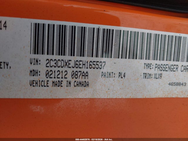2C3CDXEJ6EH165537 Dodge Charger Srt8