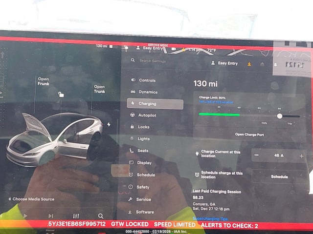 Aukcja sprzedaży 2025 Tesla Model 3 Long Range All-wheel Drive, vin: 5YJ3E1EB6SF995712, numer aukcji: 44402880
