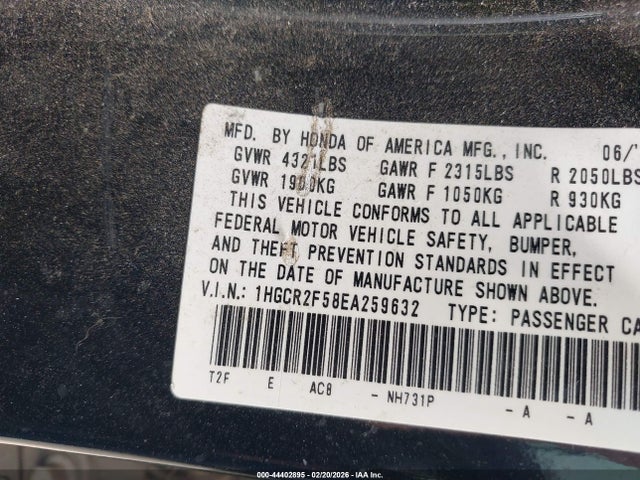 Honda Accord Sport 2014 1HGCR2F58EA259632 Image 9
