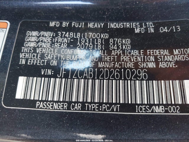 2013 SUBARU BRZ JF1ZCAB12D2610296 Photo 8