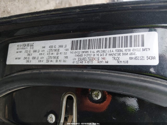 3C6UR5DL7GG324116 RAM 2500 Slt